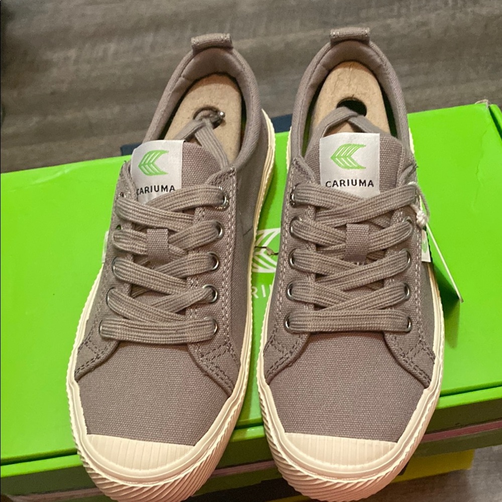 Cariuma Tan Sneakers with Gum Sole and Canvas Upper